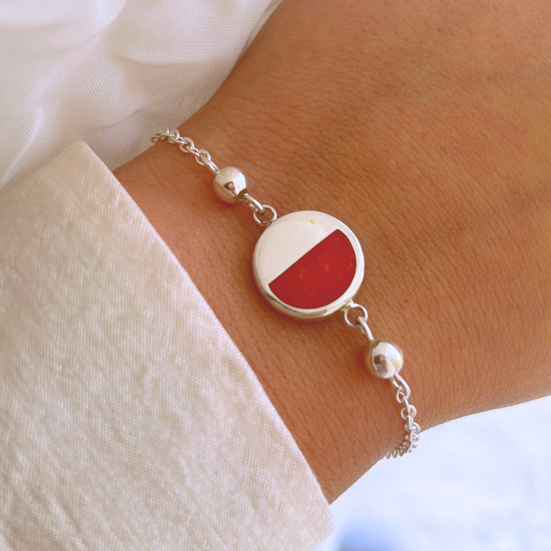 PULSERA CIRCULO Y PIEDRA JADE