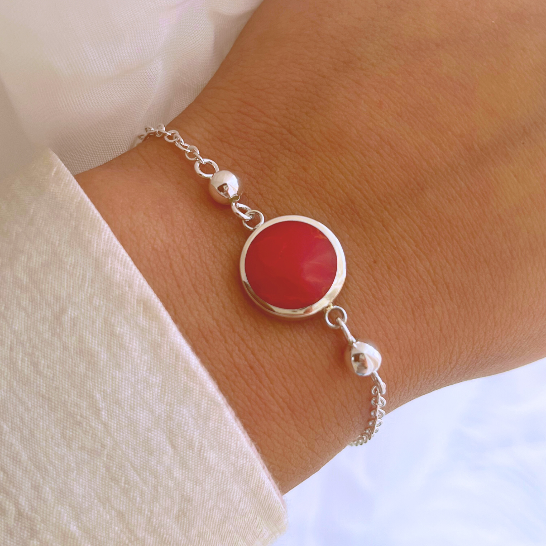 PULSERA CIRCULO Y PIEDRA JADE