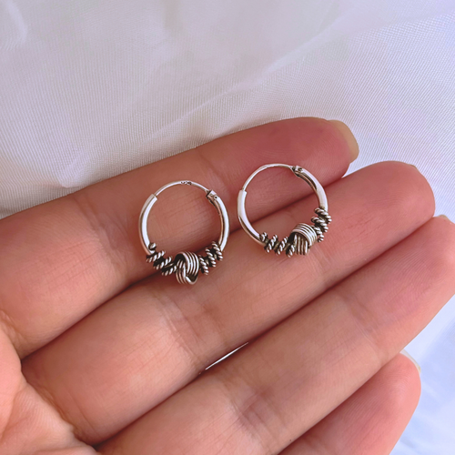 ARGOLLAS BALI ENVEJECIDAS 14 MM