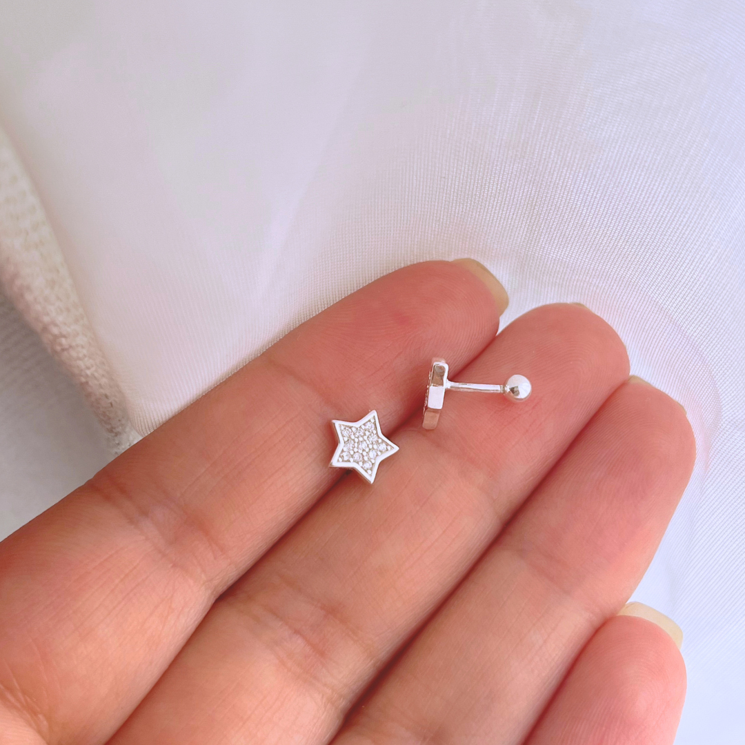 AROS CON TOPE ESTRELLA CIRCONES