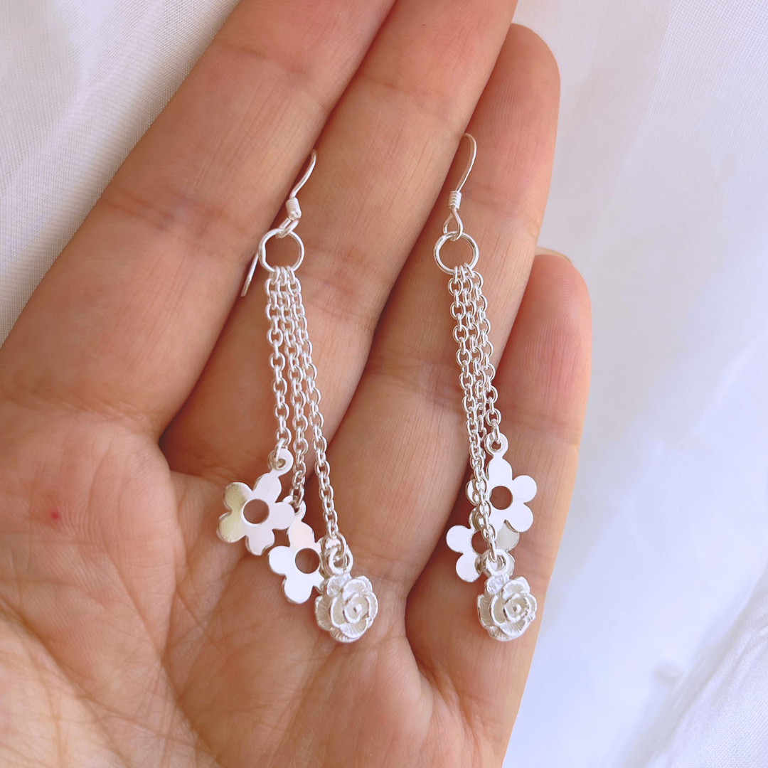 AROS LARGOS CADENAS Y FLORES