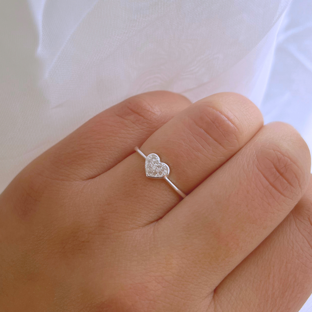 ANILLO CORAZÓN CIRCONES