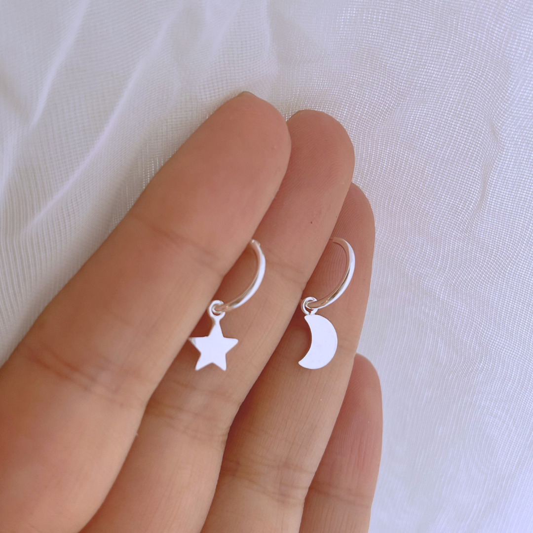 ARGOLLAS LUNA Y ESTRELLA _ 12MM
