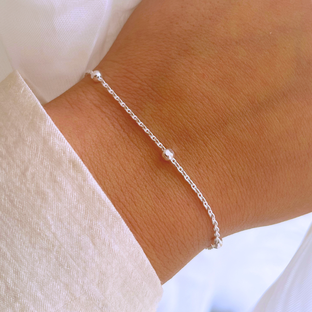 PULSERA TRADICIONAL ESFERAS FACETADAS