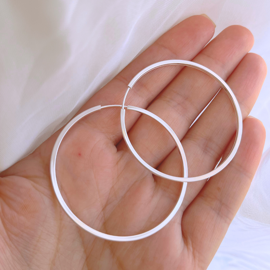 ARGOLLAS LISAS CORTE CUADRADO