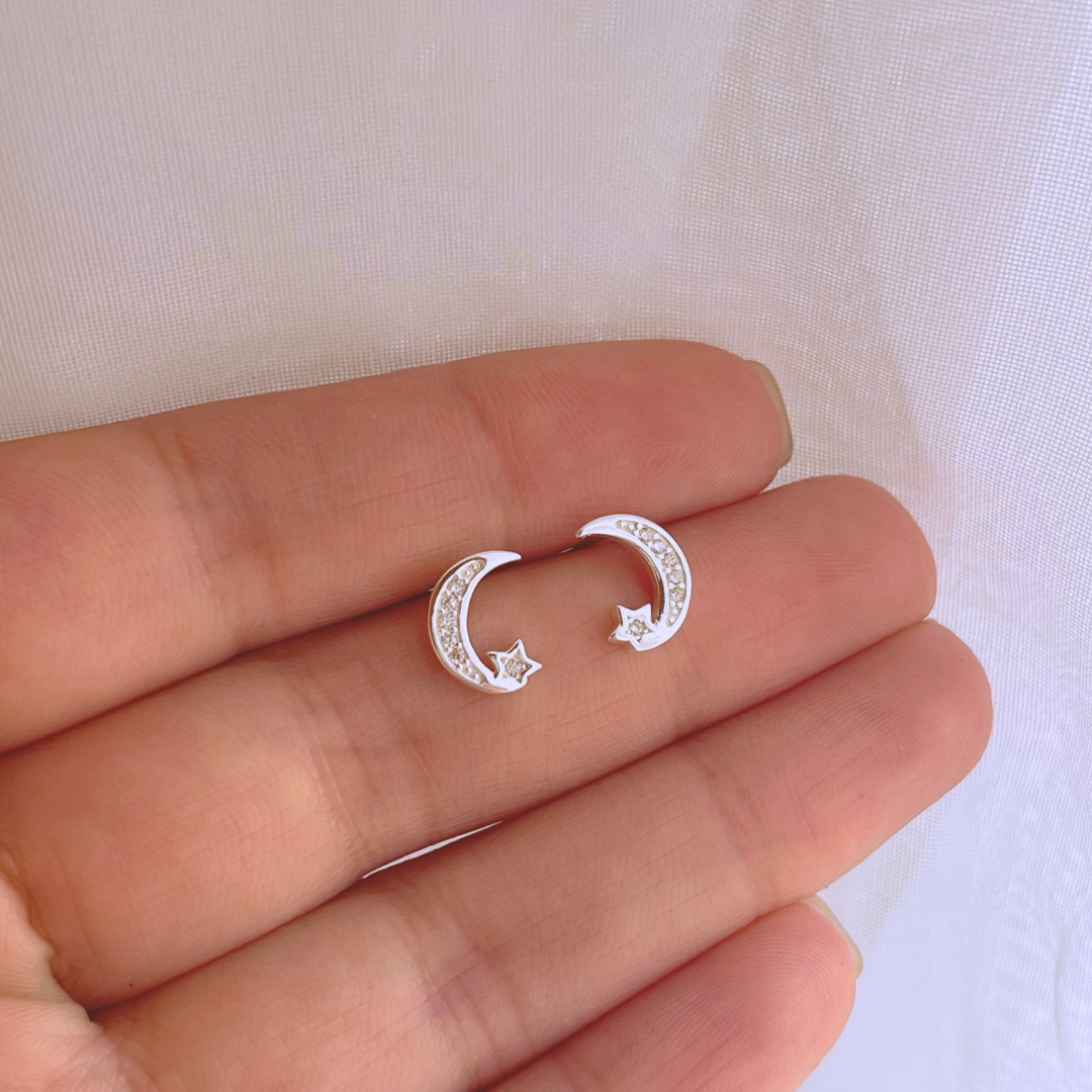 AROS LUNA Y ESTRELLA CIRCONES