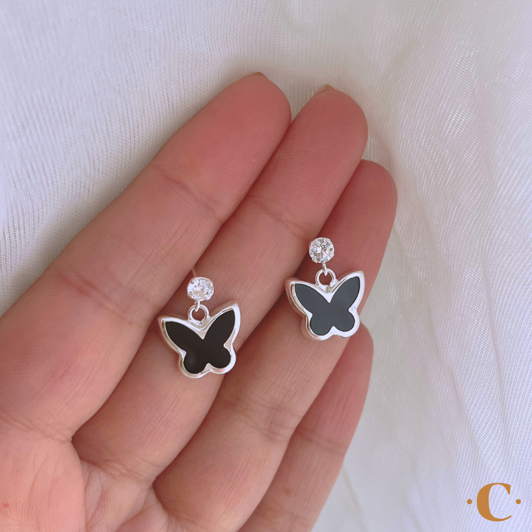 AROS MARIPOSA ONIX Y CIRCÓN
