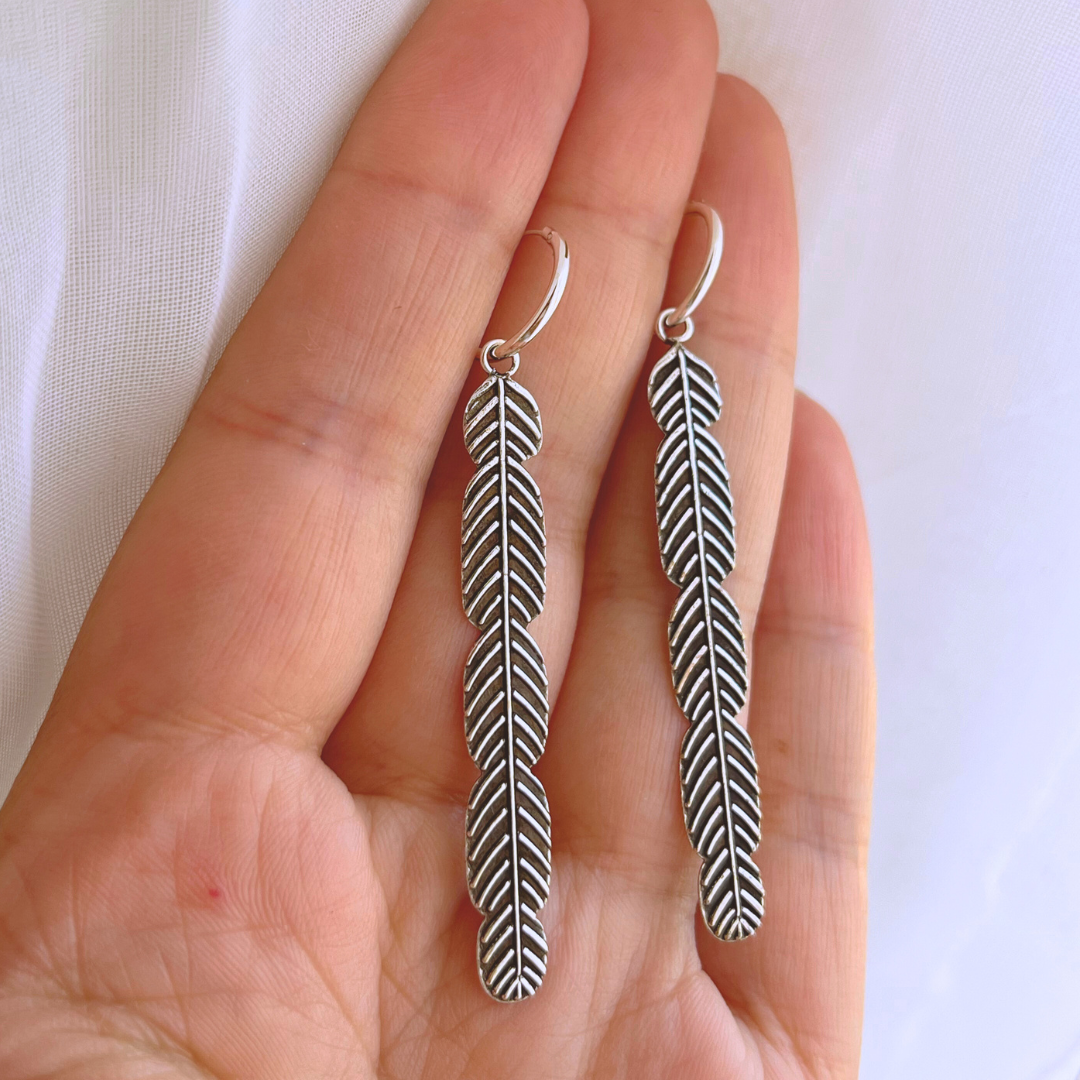ARGOLLAS PLUMAS ENVEJECIDAS 12 MM