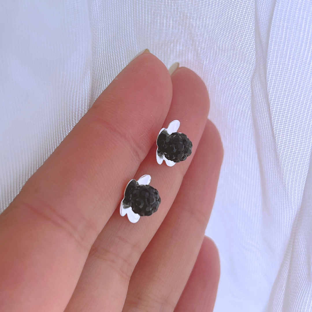 AROS FLOR STRASS ONIX