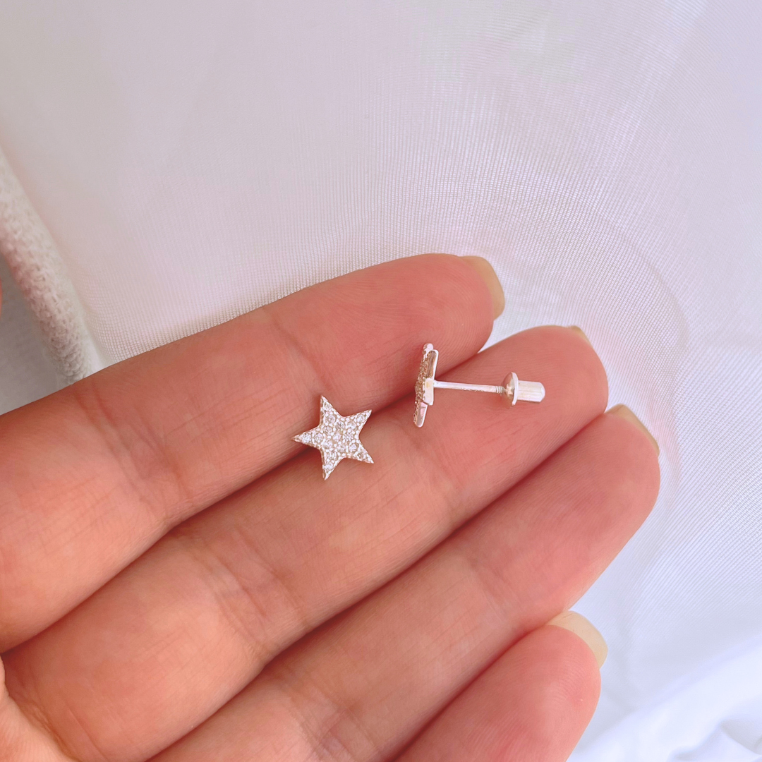 AROS CON TOPE ESTRELLA CIRCONES