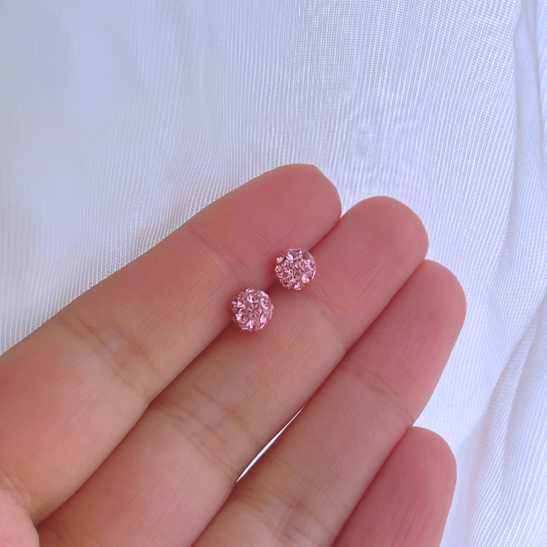 AROS STRASS ROSA 6MM