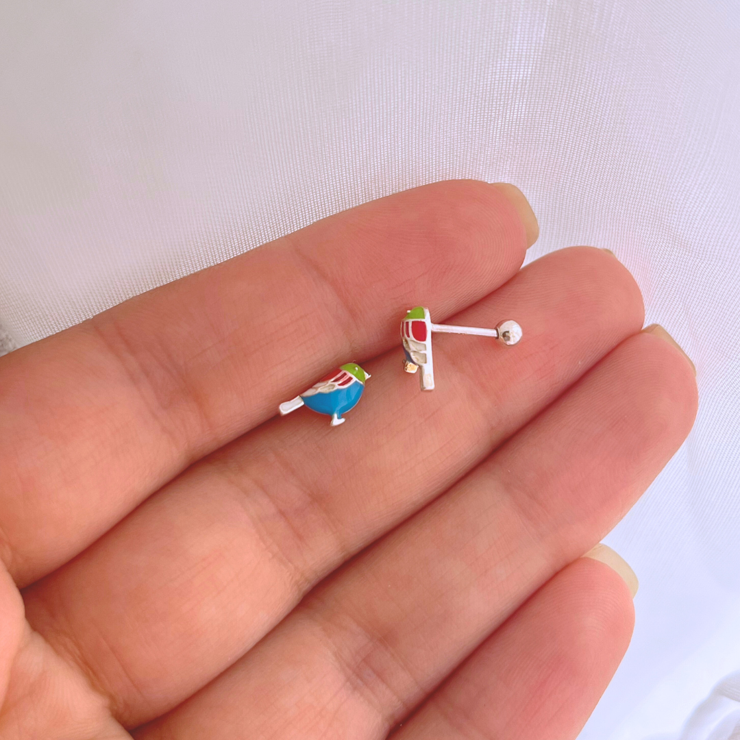 AROS CON TOPE PAJARITO ESMALTADO
