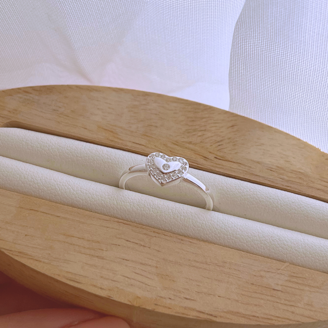 ANILLO CORAZÓN CIRCONES