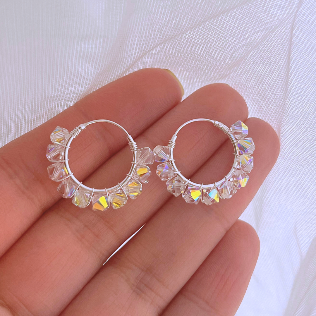 ARGOLLAS CRISTALES TORNASOL 16MM