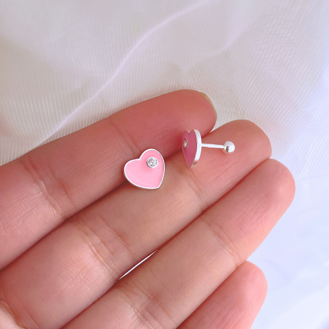AROS TOPE CORAZÓN ROSA Y CIRCÓN