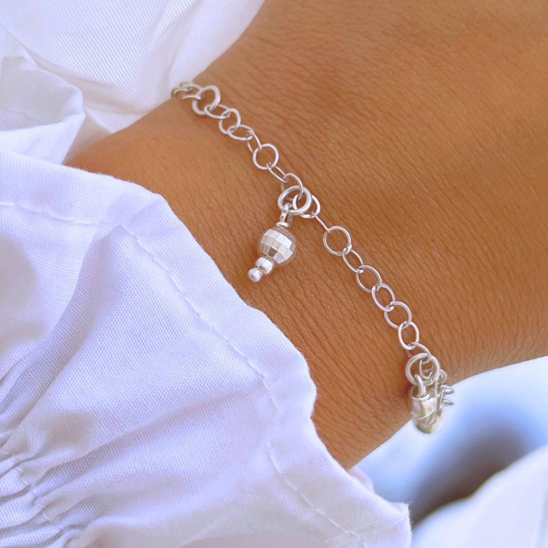 PULSERA CHICHES ESFERAS FACETADAS