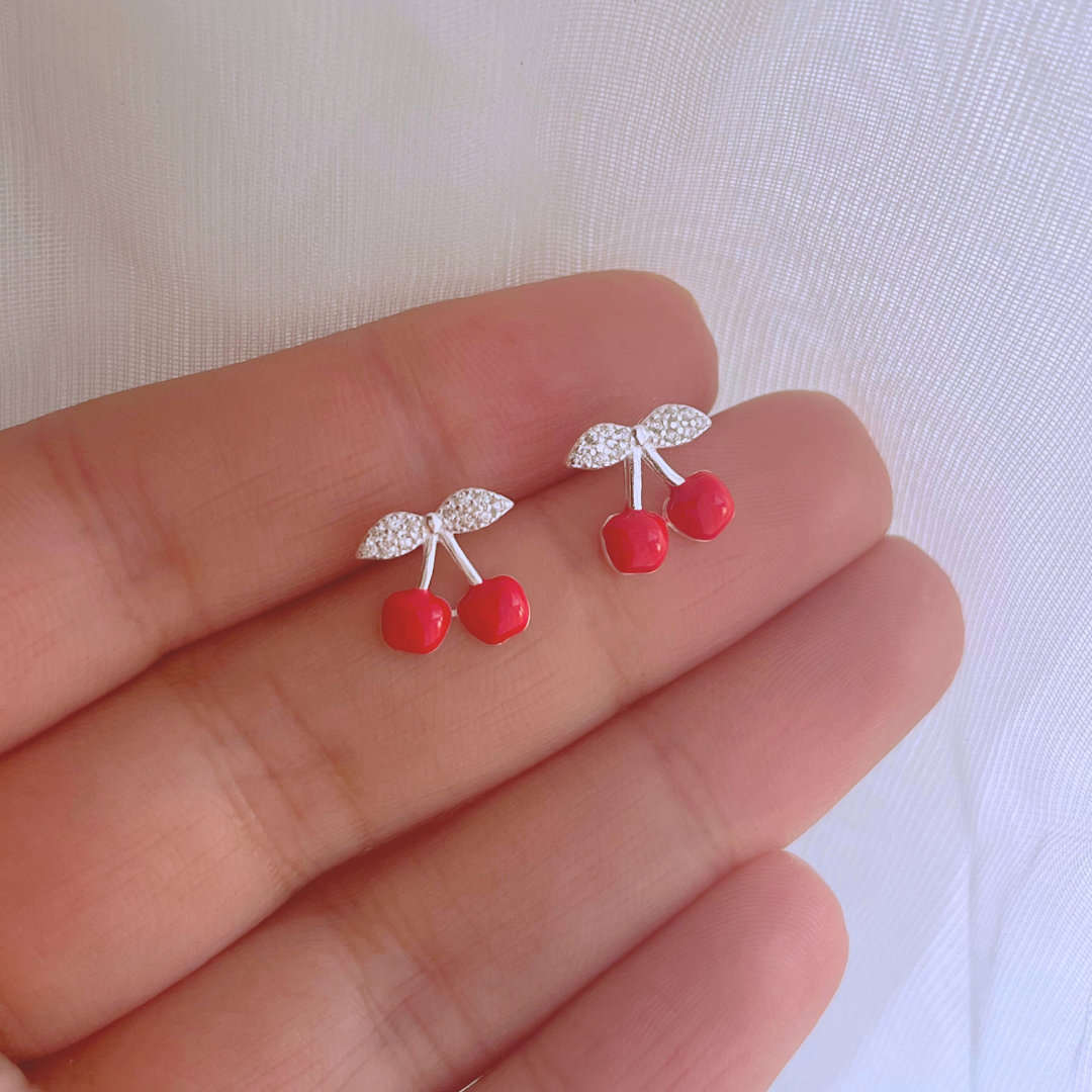 AROS CEREZAS ESMALTADAS Y CIRCONES