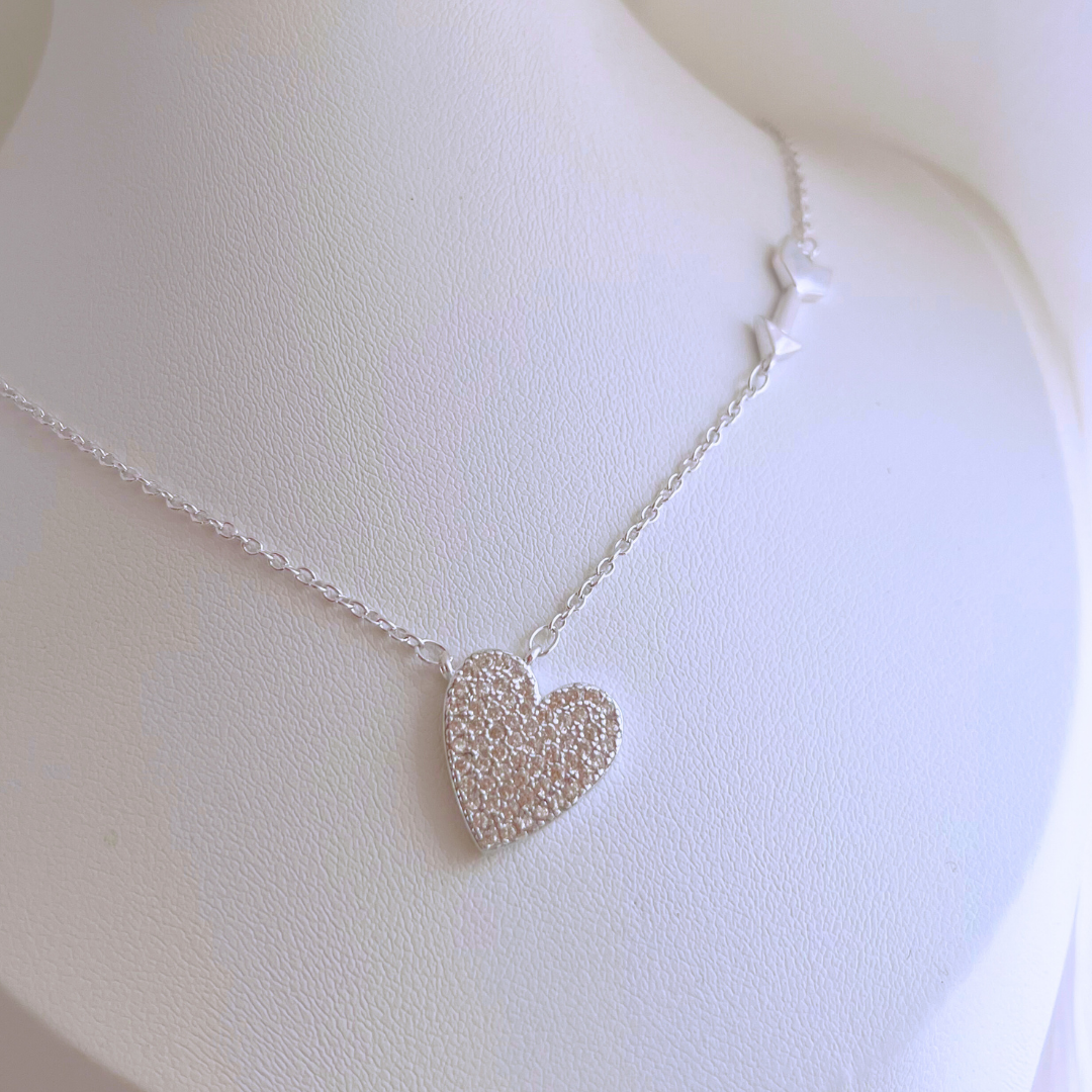 COLLAR CORAZÓN CIRCONES Y FLECHA