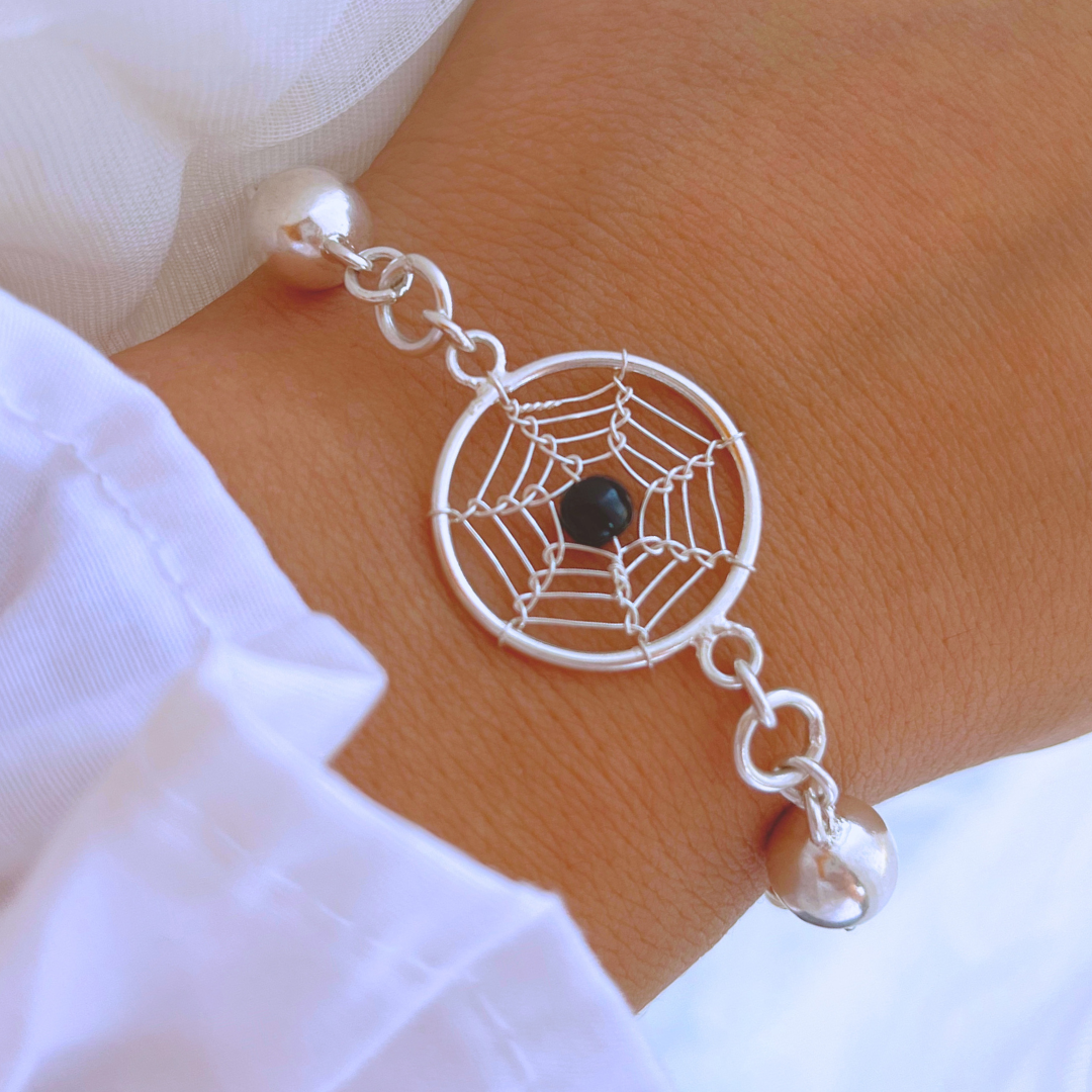 PULSERA ATRAPASUEÑOS Y ESFERAS