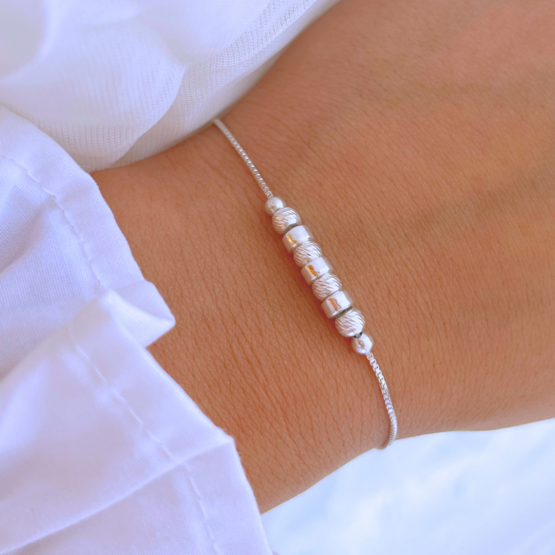 PULSERA MOSTACILLAS FACETADAS