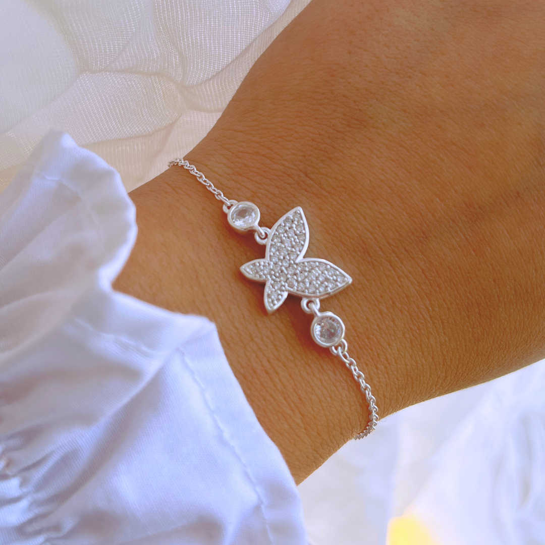 PULSERA MARIPOSA CIRCONES