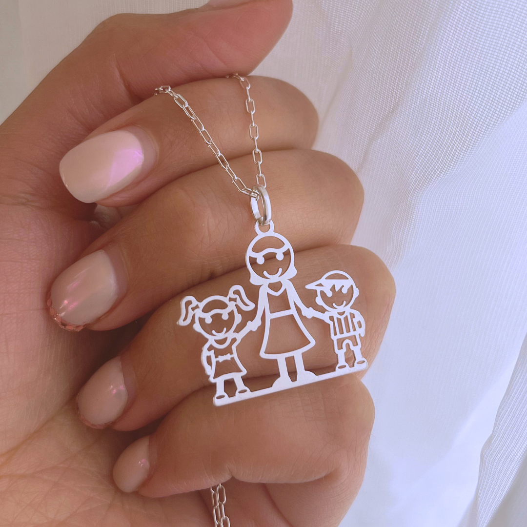 COLLAR MAMÁ, HIJA E HIJO  _ 50 CM