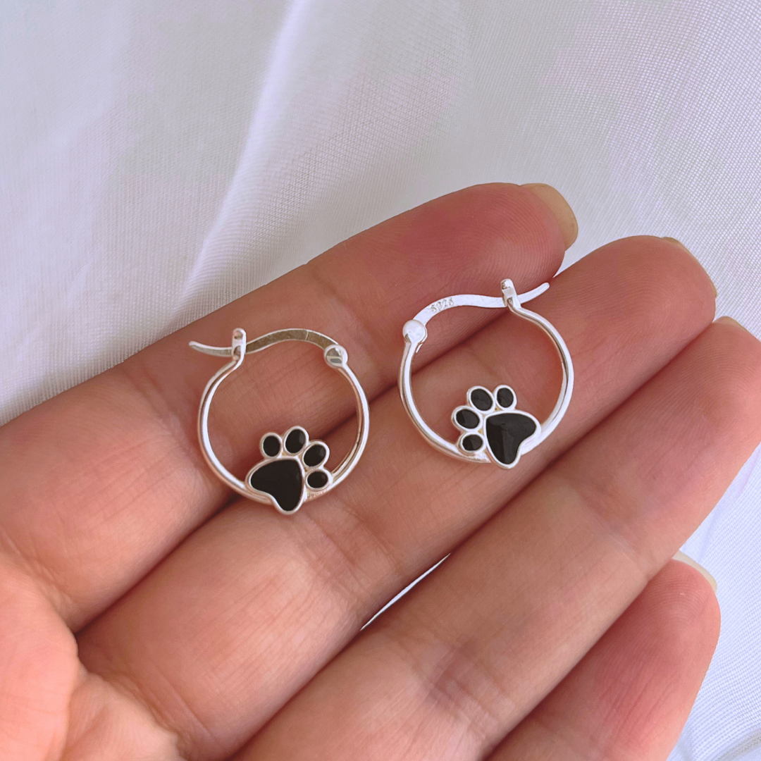 ARGOLLAS HUGGIE PATITA ONIX 17 MM