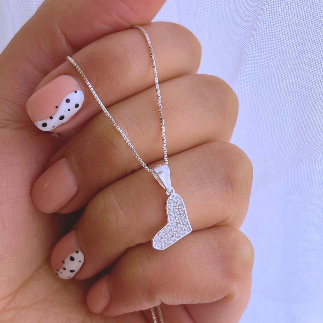 COLLAR CORAZÓN CIRCONES