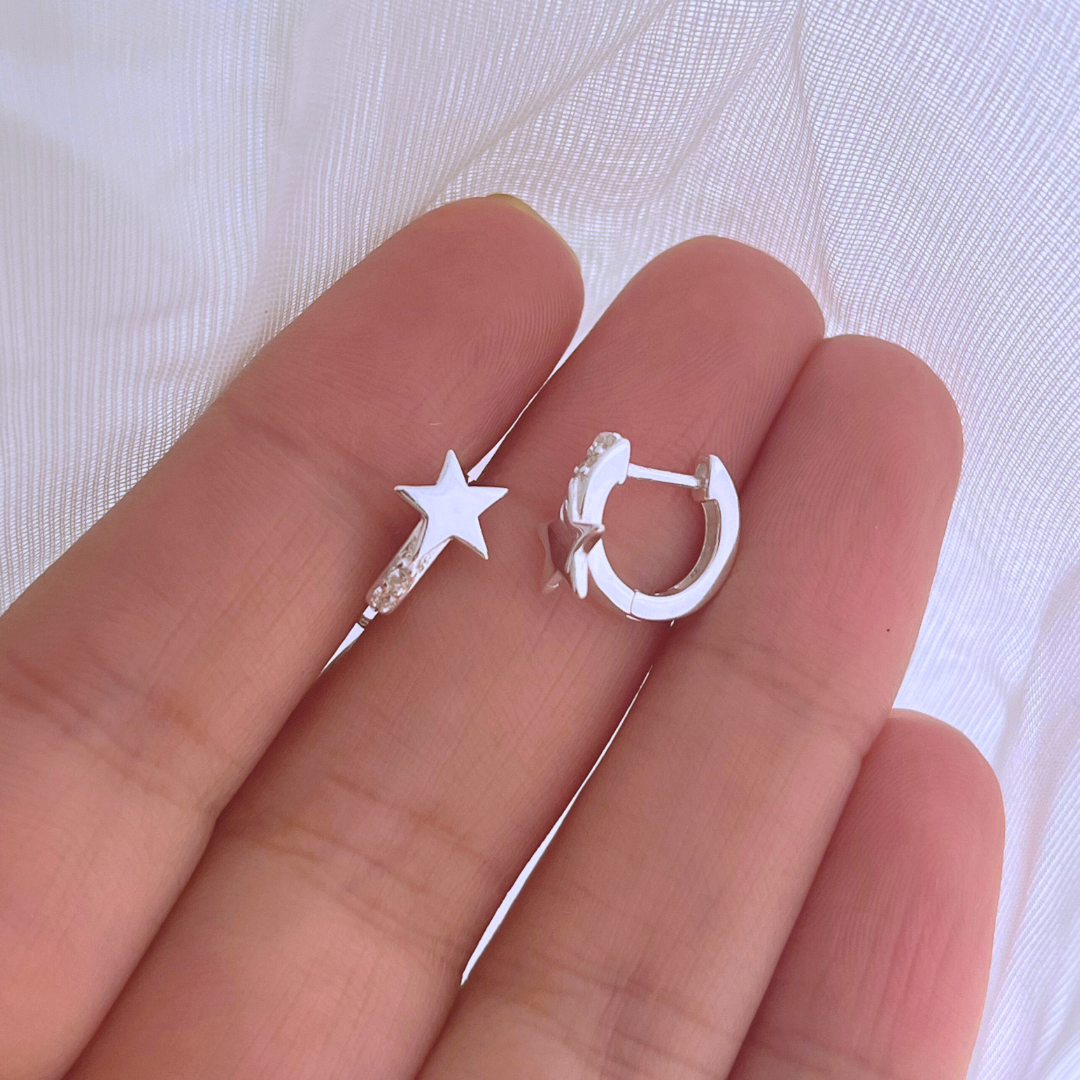 ARGOLLAS HUGGIE ESTRELLA CIRCONES 12 MM