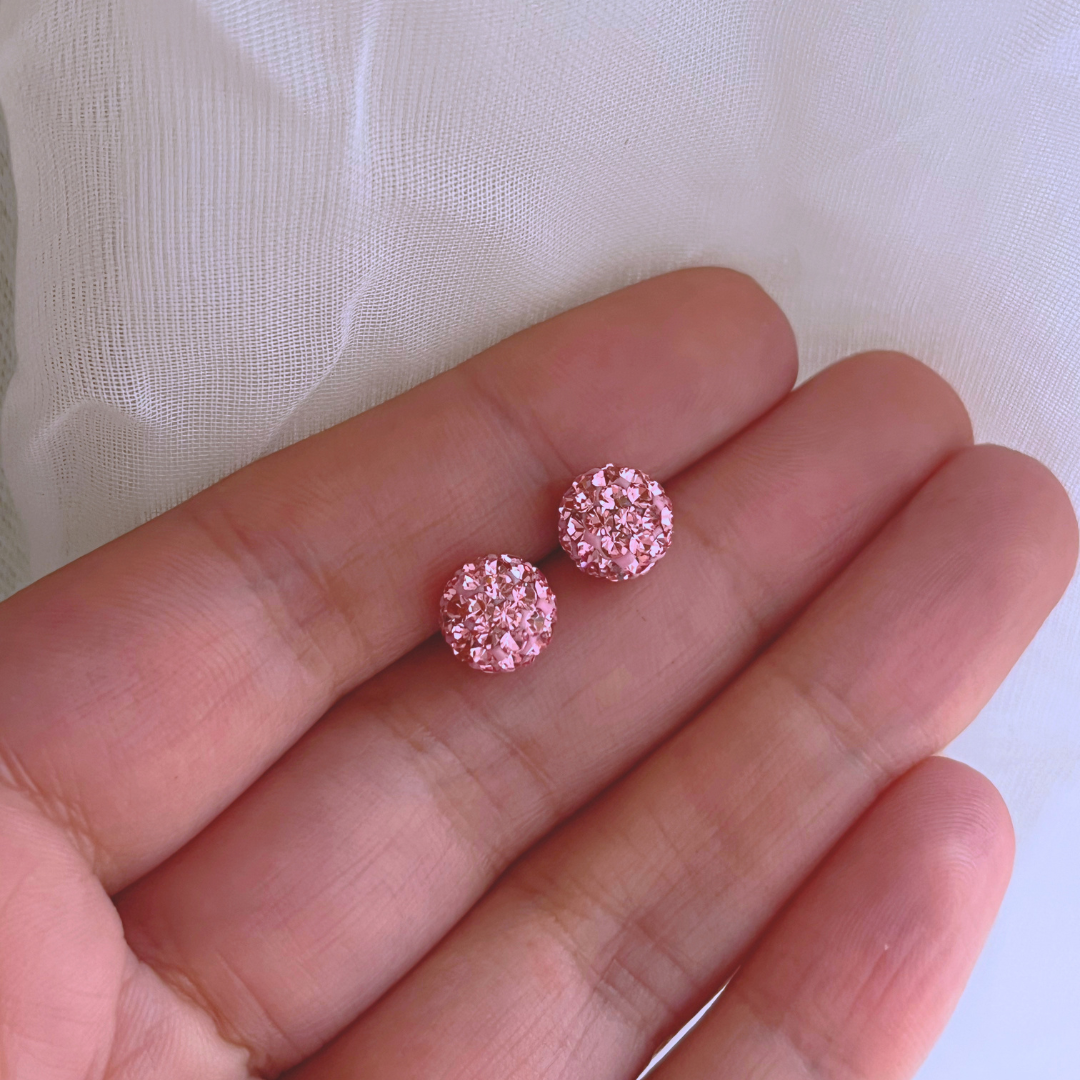AROS STRASS ROSA 8MM