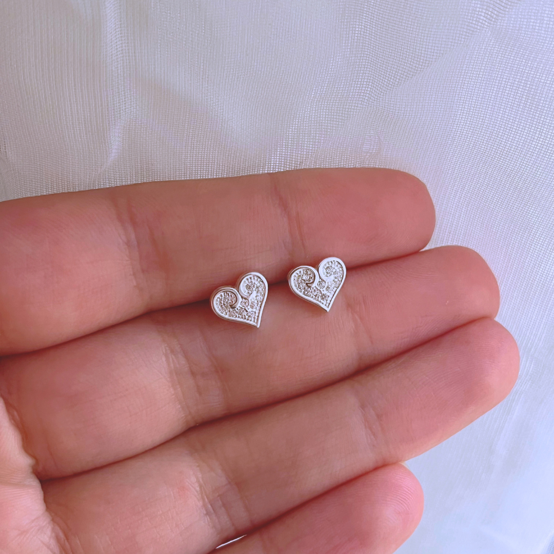 AROS CORAZÓN CIRCONES