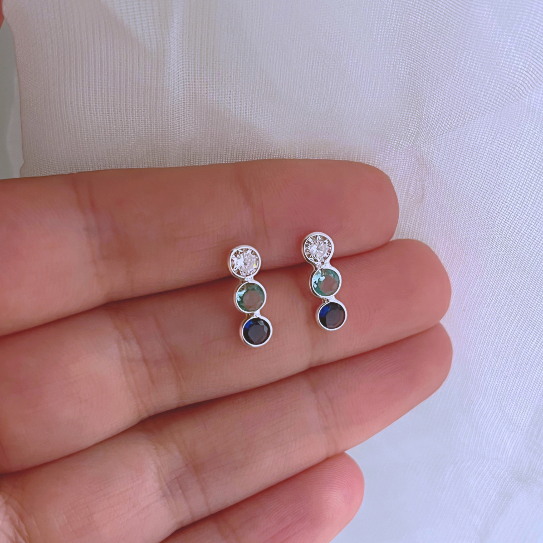 AROS TRIO DE CIRCONES MULTICOLOR