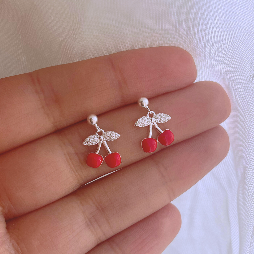 AROS CEREZAS ESMALTADAS Y CIRCONES